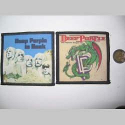 Deep Purple  ofsetová nášivka po krajoch obšívaná  cca. 9x9cm  cena za 1ks!! skladom už len nášivka vľavo 